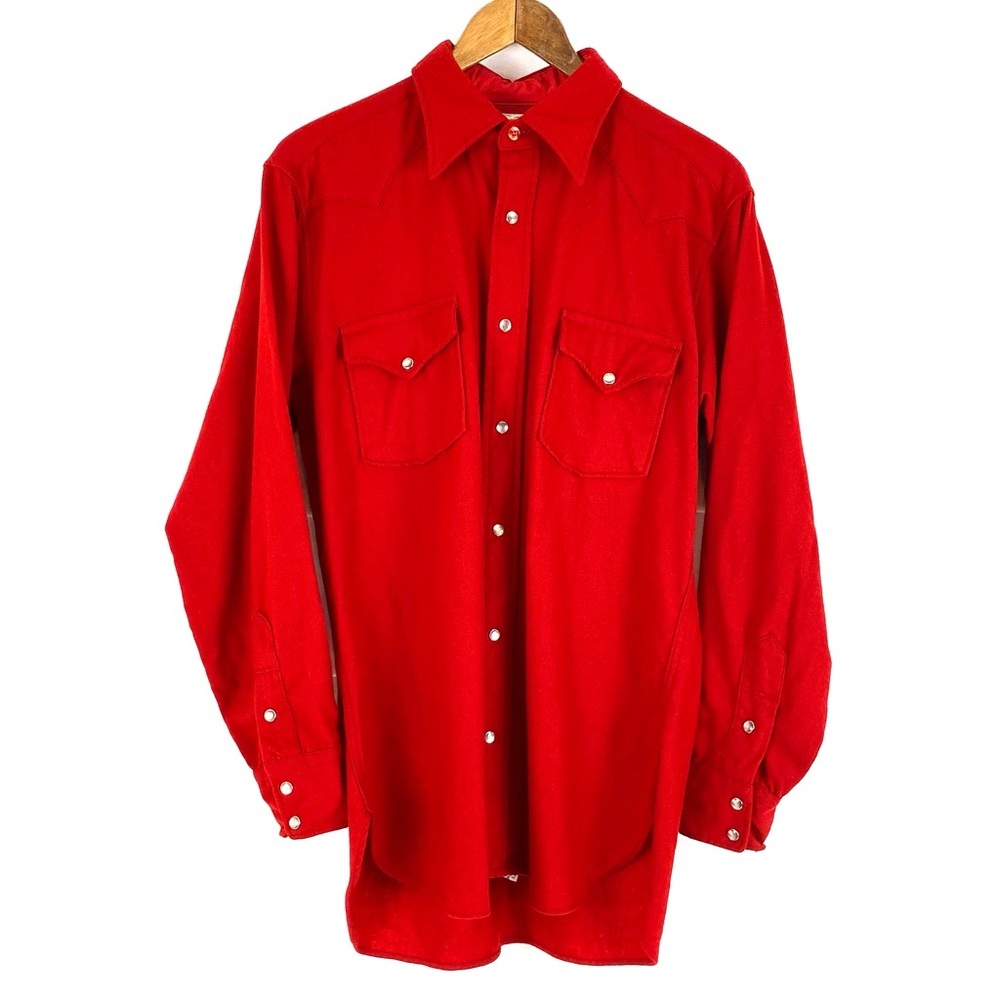 Vintage Pendleton High grade Western Wear Red wool shirt
